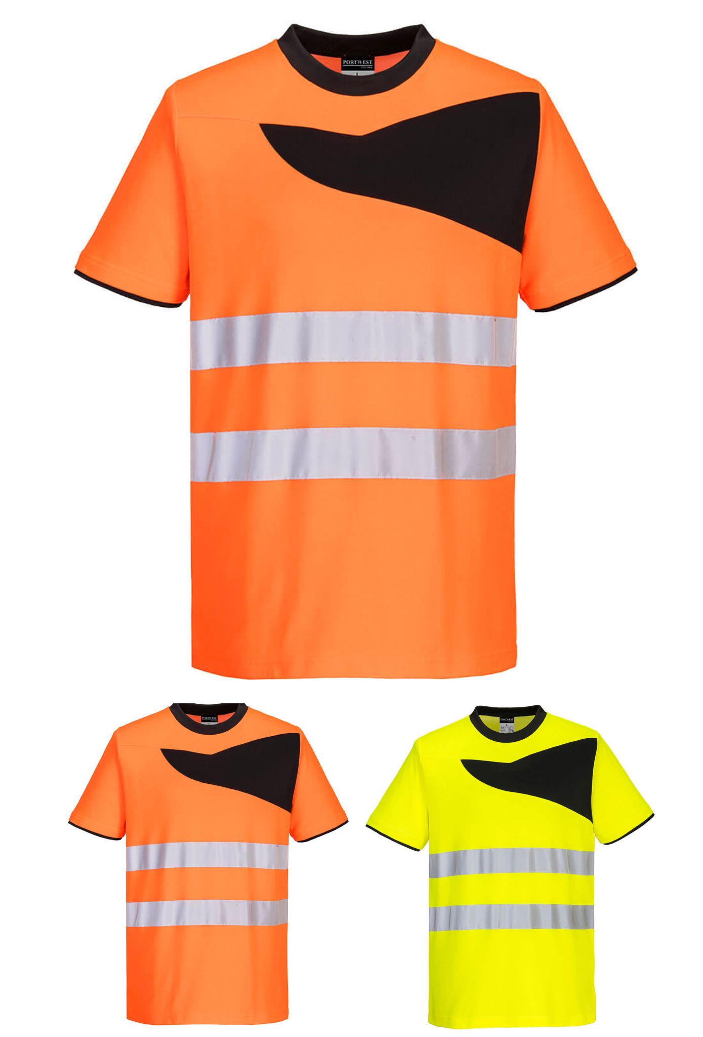 Portwest PW213 - PW2 Hi-Vis T-Shirt S/S  Portwest PW213 - PW2 Hi-Vis T-Shirt S/S